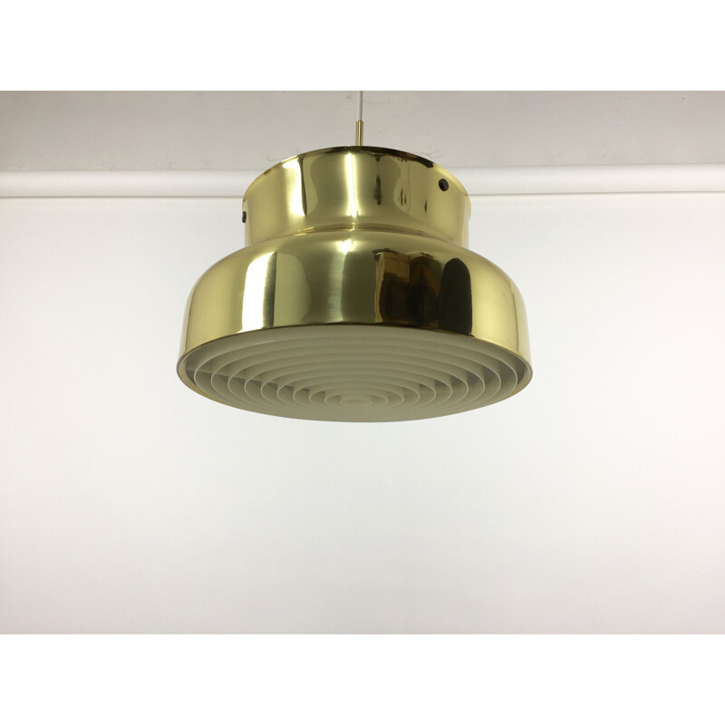 Large vintage brass 'Bumling' pendant lamp by Anders Pehrson for Ateljé Lyktan 1970