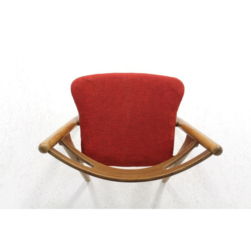 Set of 6 vintage oak and teak chairs 'Sawbuck CH29' Hans J. Wegner, Carl Hansen and Son, 1960