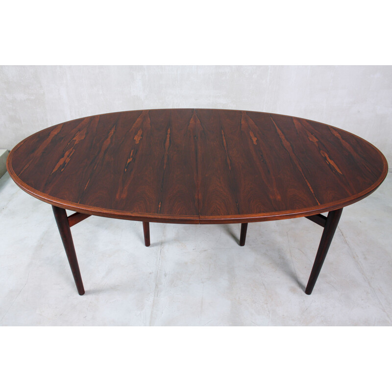 Vintage Dining Table by Arne Vodder for Sibast, Danish Rosewood Model 212 1960s