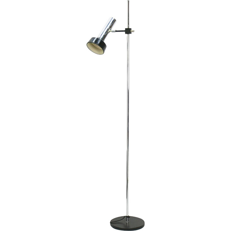 Staff chromed metal floor lamp - 1960s