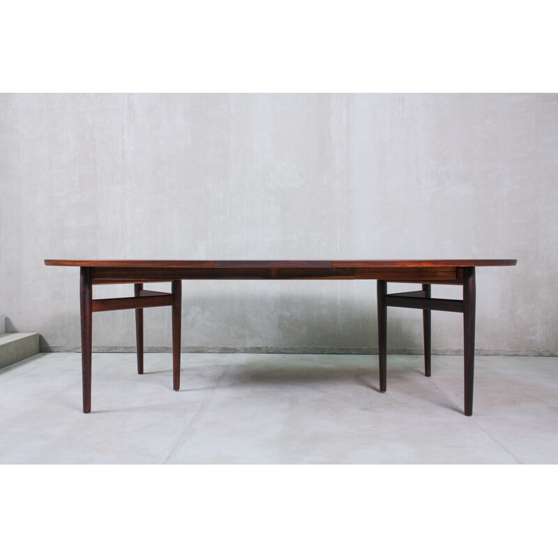 Vintage Dining Table by Arne Vodder for Sibast, Danish Rosewood Model 212 1960s