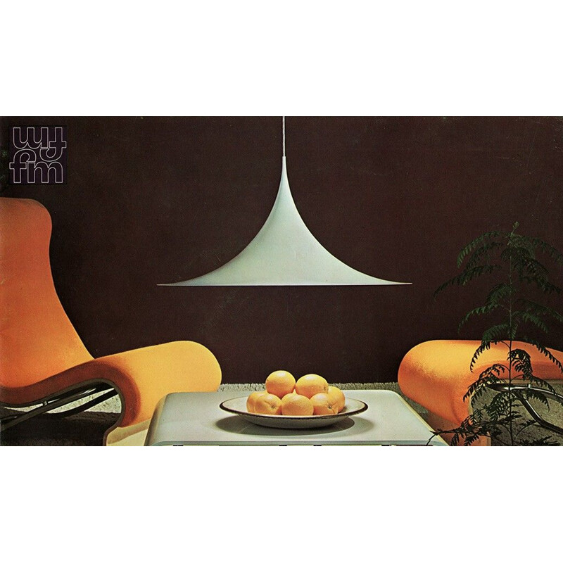 Lampe Vintage Semi blanc par Claus Bonderup et Torsten Thorup 1968