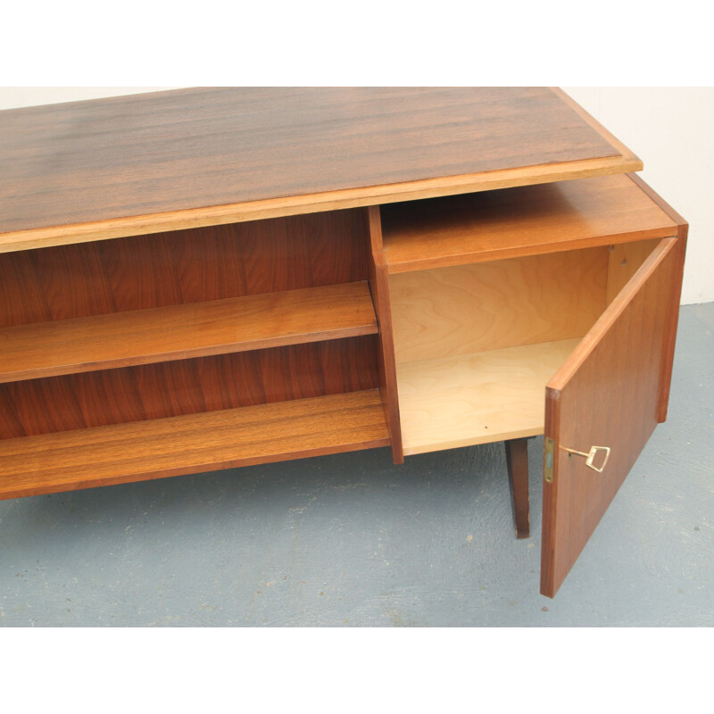 Vintage desk in walnut bicolor 1950s