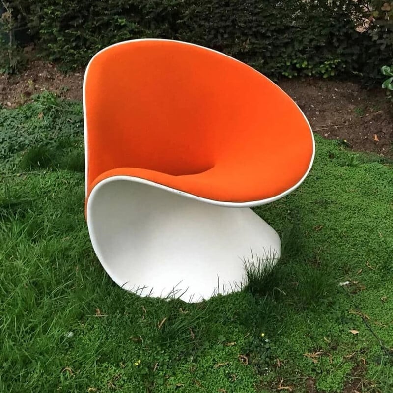 Vintage 'Girolle' armchair by Jean Pierre Laporte published by Thonet in 1969