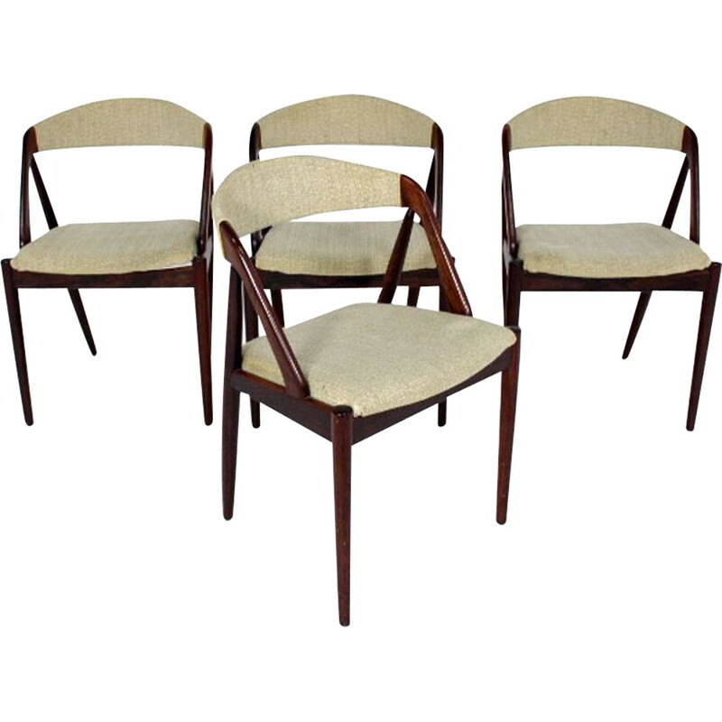 Ensemble de 4 chaises vintage en teck modèle 31 Kai Kristiansen pour Schou Andersen, 1960