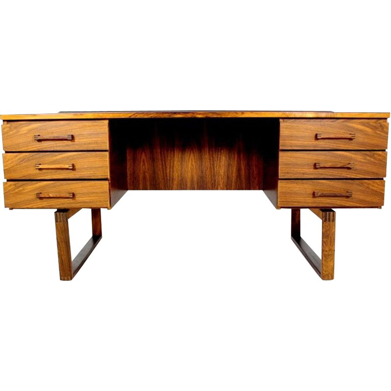 Vintage rosewood desk, Thorben Valeur and Henning Jensen, Denmark, 1960