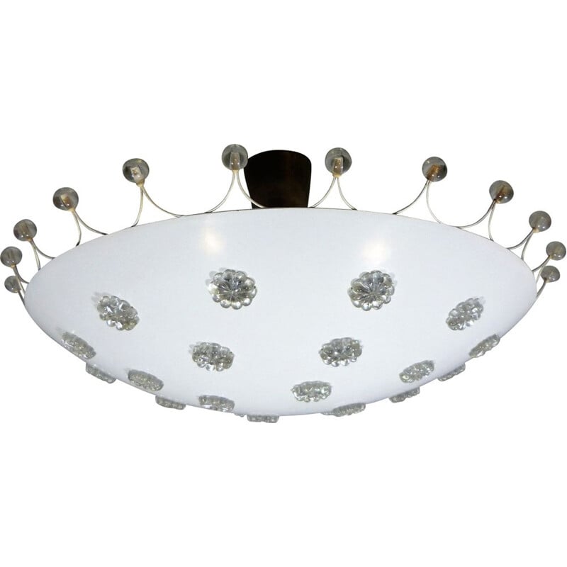 Large vintage ceiling lamp by Emil Stejnar for Rupert Nikoll, Austria 1950