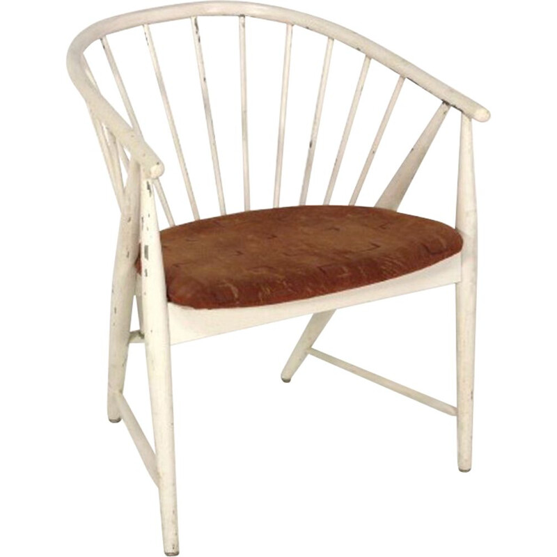 Vintage houten lounge stoel van Sonna Rosen voor het Zweedse Nässjö Stolfabrik