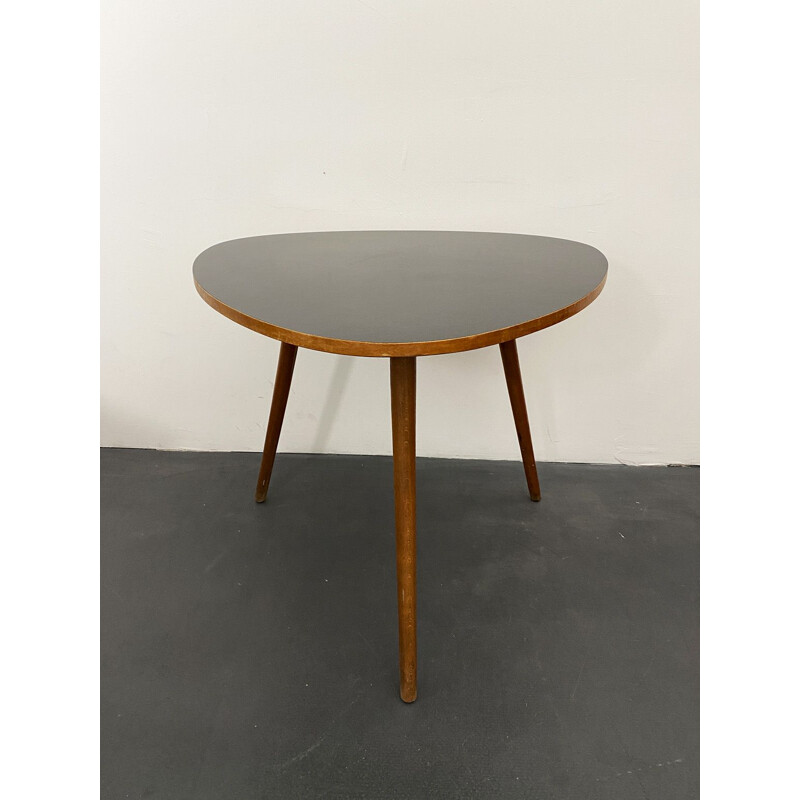 Triangular Mid Century Side Table, black, 1950s