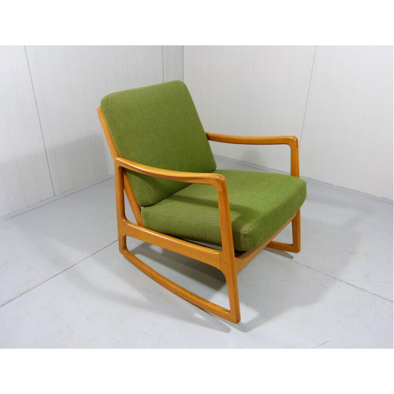 Vintage Rocking Chair Model 120 by Ole Wanscher for France and Daverkosen, Denmark 1950