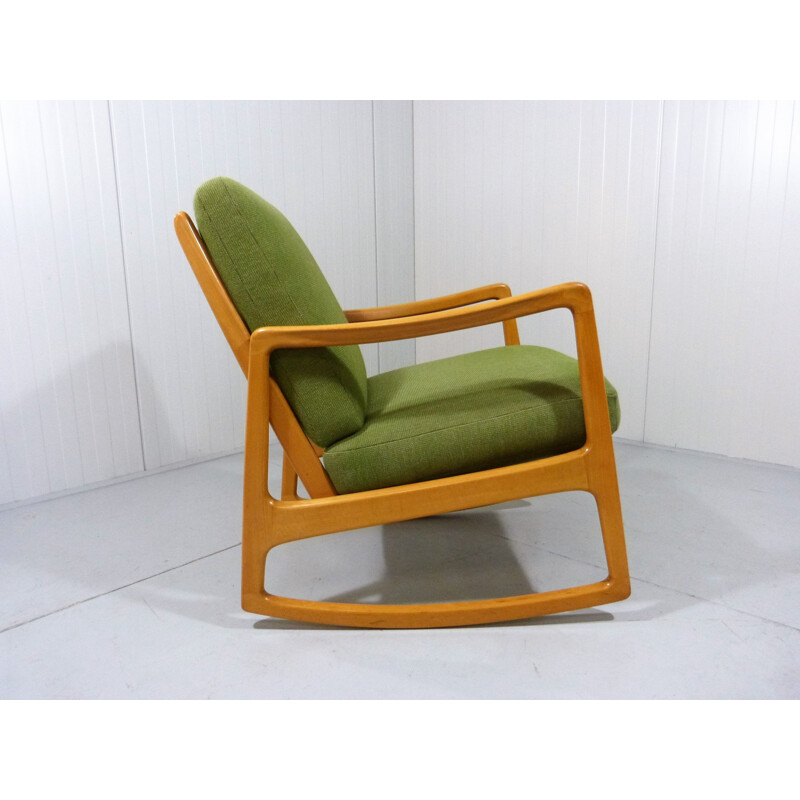 Vintage Rocking Chair Model 120 by Ole Wanscher for France and Daverkosen, Denmark 1950