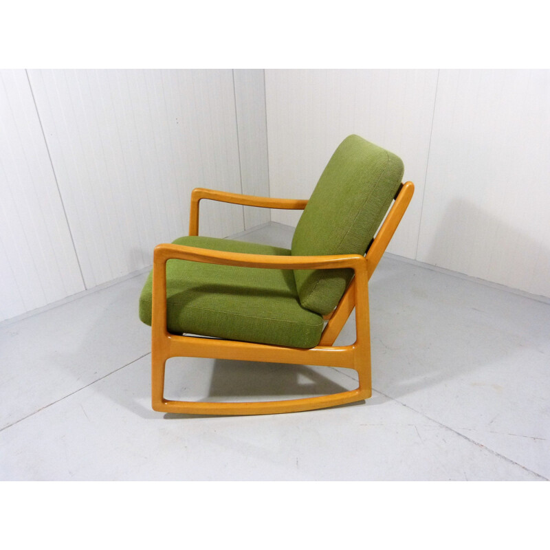Vintage Rocking Chair Model 120 by Ole Wanscher for France and Daverkosen, Denmark 1950