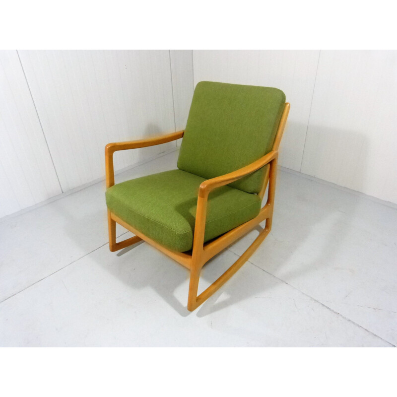 Vintage Rocking Chair Model 120 by Ole Wanscher for France and Daverkosen, Denmark 1950