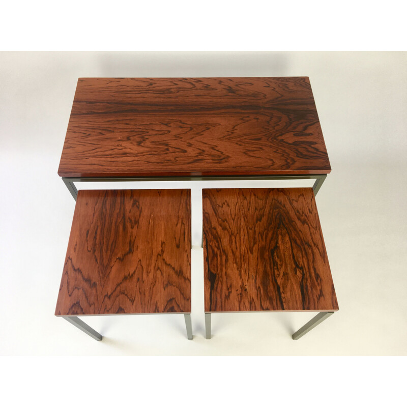 Set of vintage rosewood side tables, Netherlands, 1960