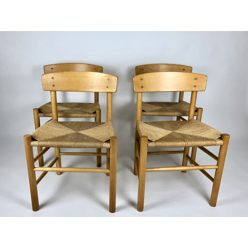 Vintage J39 chairs by Borge Mogensen for FDB Mobler Danish