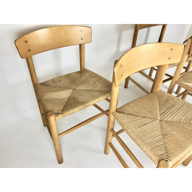 Vintage J39 chairs by Borge Mogensen for FDB Mobler Danish