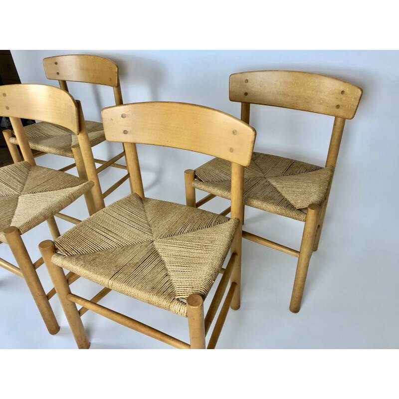 Vintage J39 chairs by Borge Mogensen for FDB Mobler Danish