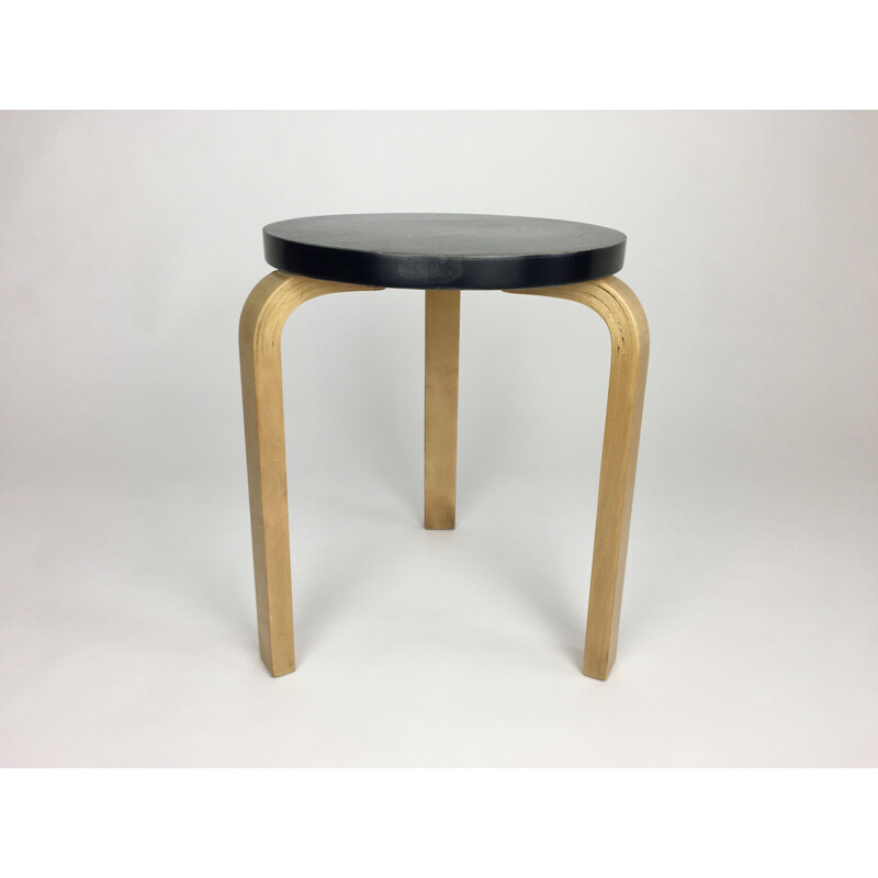 Vintage Alvar Aalto stool by Finmar 1960