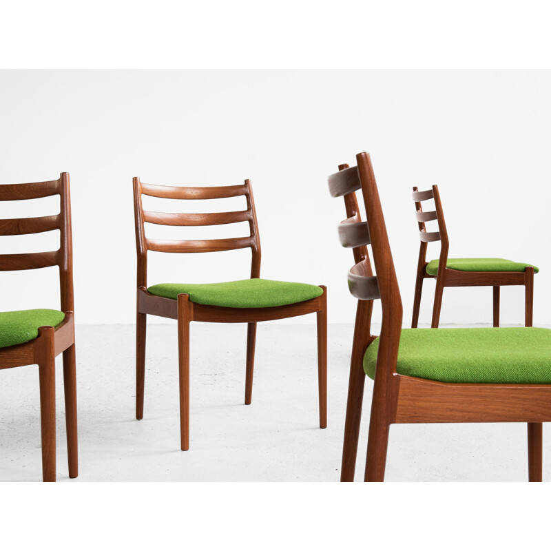 Midcentury set of 4 dining chairs in teak by Arne Vodder for France and Søn 1960s