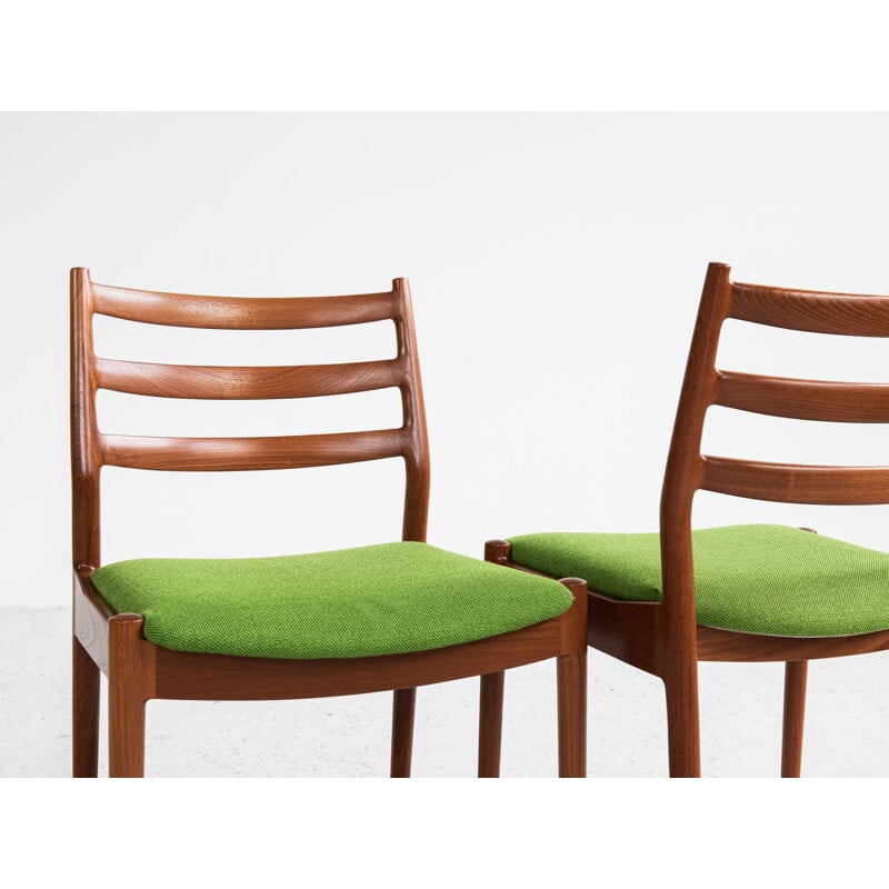 Midcentury set of 4 dining chairs in teak by Arne Vodder for France and Søn 1960s