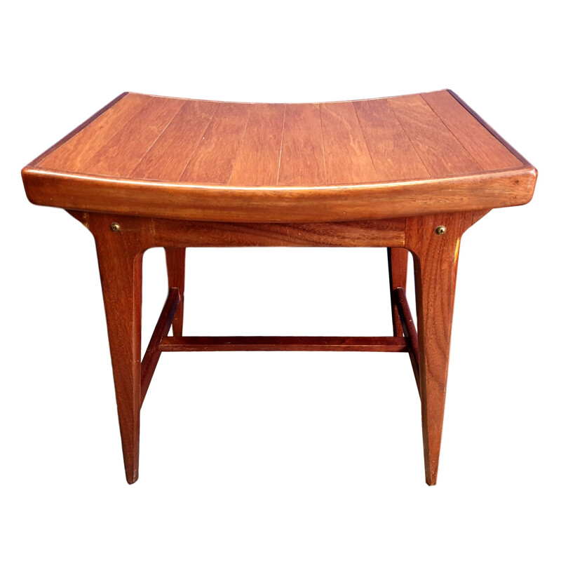 Vintage Teak Dressing Table Stool 1960s