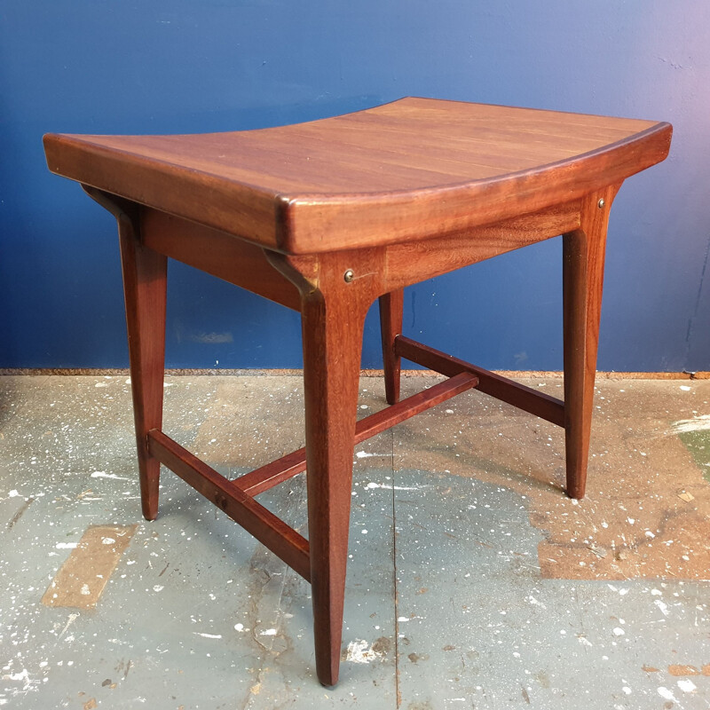 Vintage Teak Dressing Table Stool 1960s