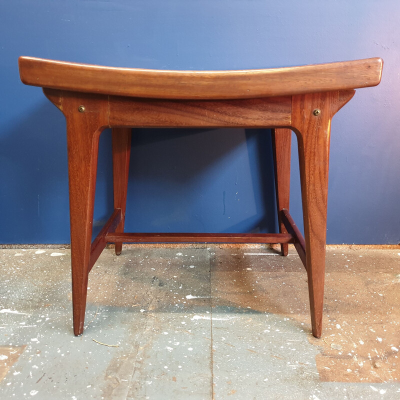 Vintage Teak Dressing Table Stool 1960s