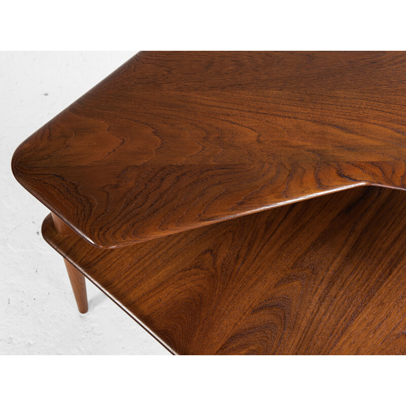 Midcentury Corner Table in Teak by Hvidt & Molgaard for Cado 1960s