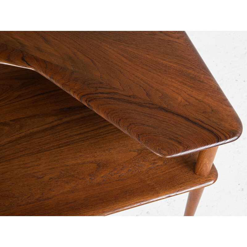 Midcentury Corner Table in Teak by Hvidt & Molgaard for Cado 1960s