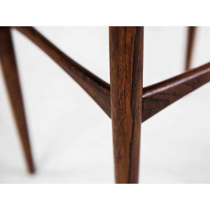 Midcentury nest of 3 side tables in rosewood by Poul Hundevad Danish 1960s