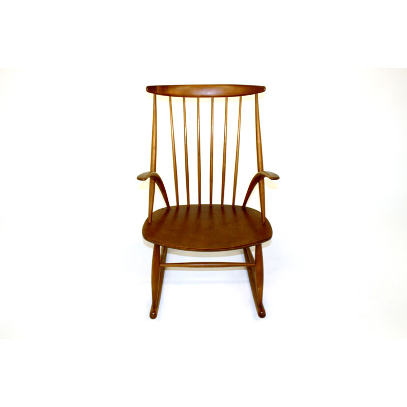 Vintage Rocking-chair N 3, Illum Wikkelsø, Danemark, 1960