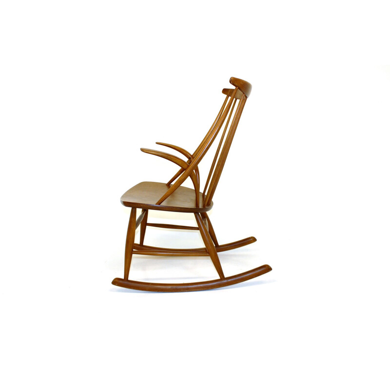 Rocking-chair vintage n 3, Illum Wikkelsø, Danemark, 1960