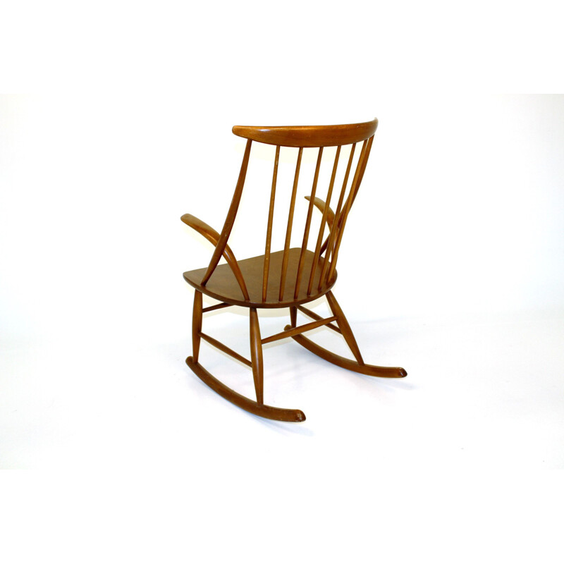 Rocking-chair vintage n 3, Illum Wikkelsø, Danemark, 1960