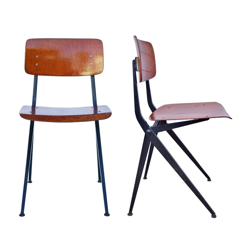 Marko chair in steel and plywood - 1960s