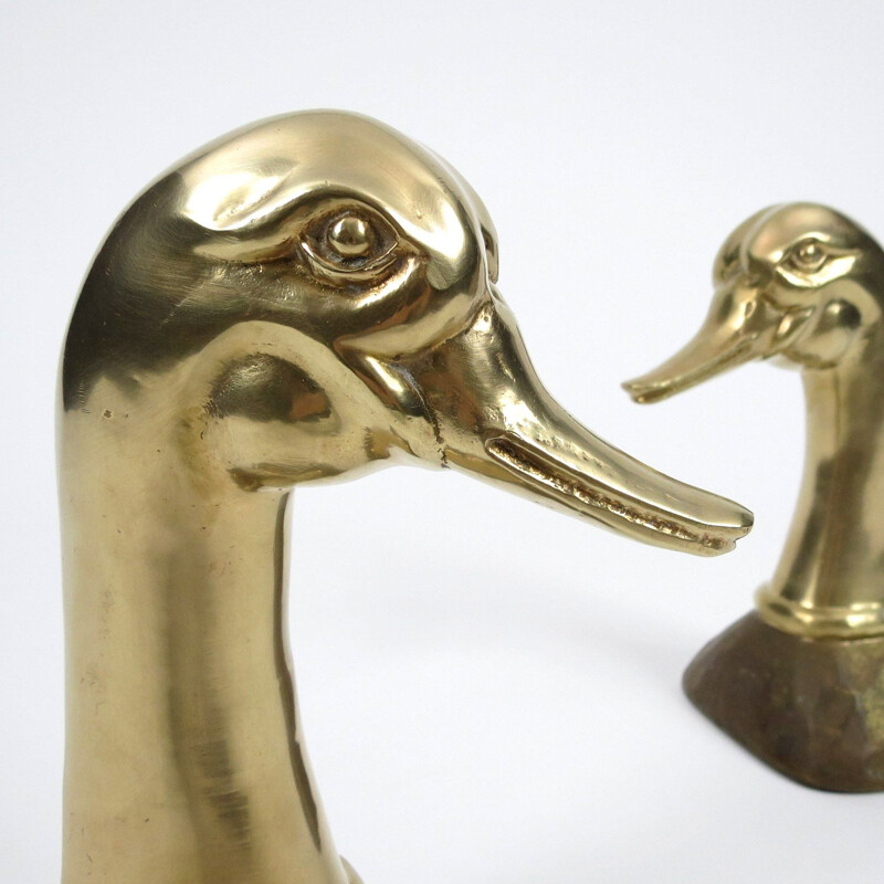 Pair of vintage brass book ends, 1960s