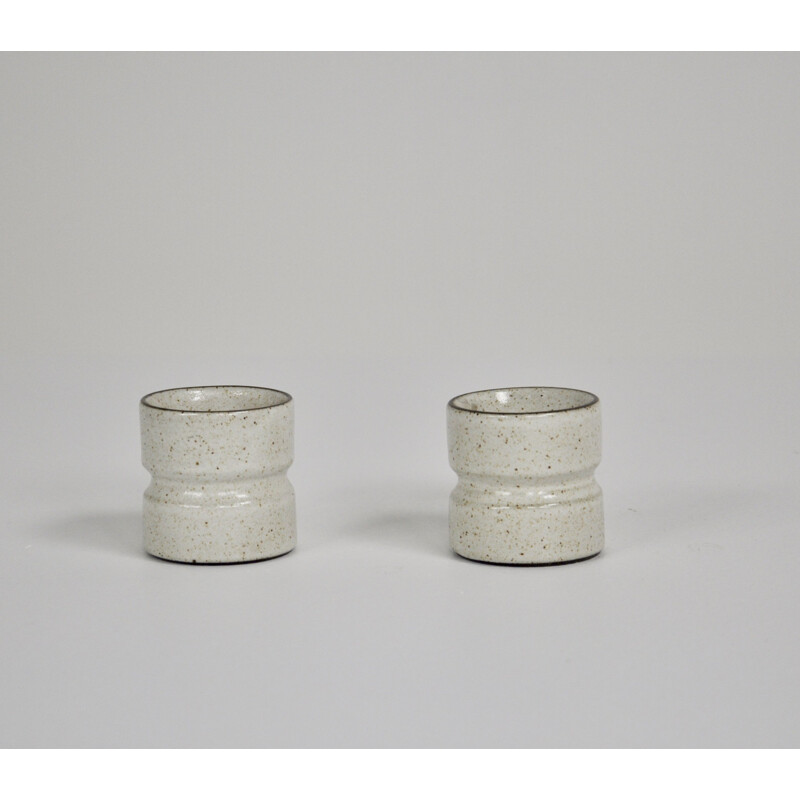 Pair of 1970 ceramic vintage candle holders