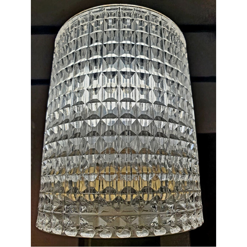 Vintage Hanging lamp By Carl Fagerlund - Orrefors - 6 Arms Of Light - Crystal and Brass - 1950