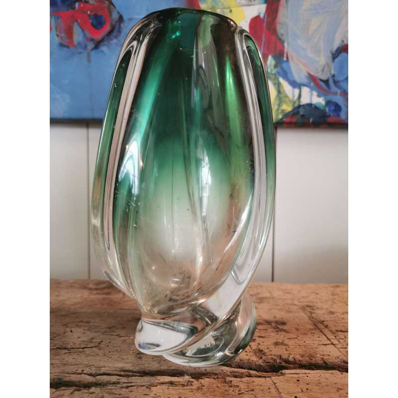 Vintage vaso de vidro italiano 1970