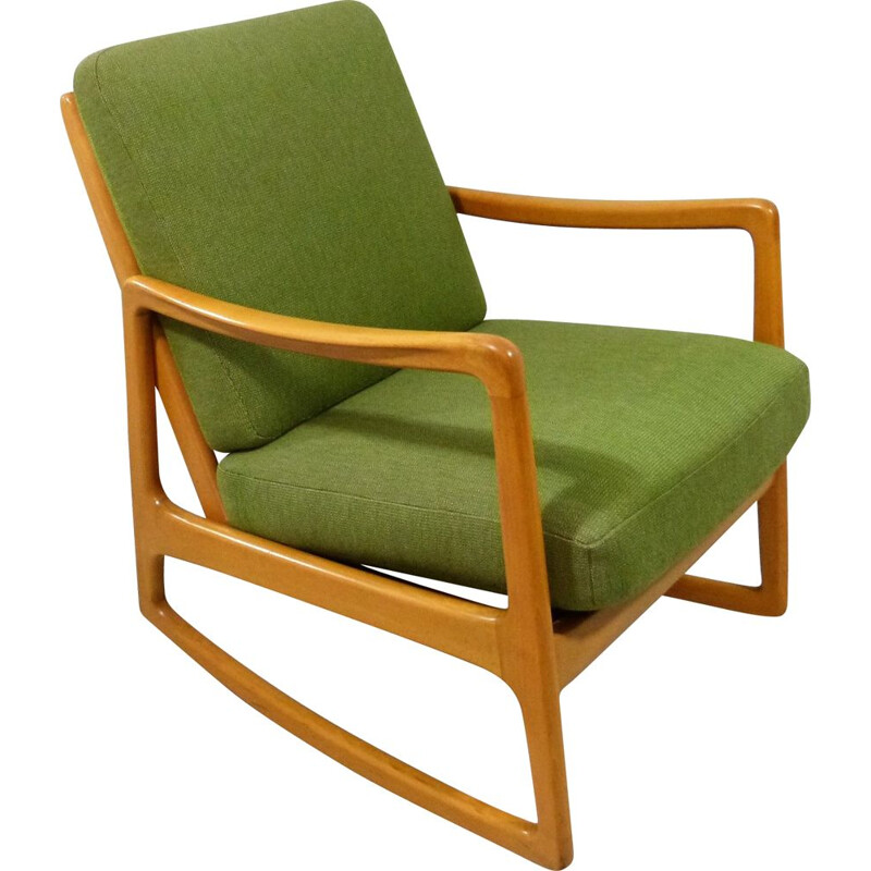 Vintage Rocking Chair Model 120 by Ole Wanscher for France and Daverkosen, Denmark 1950