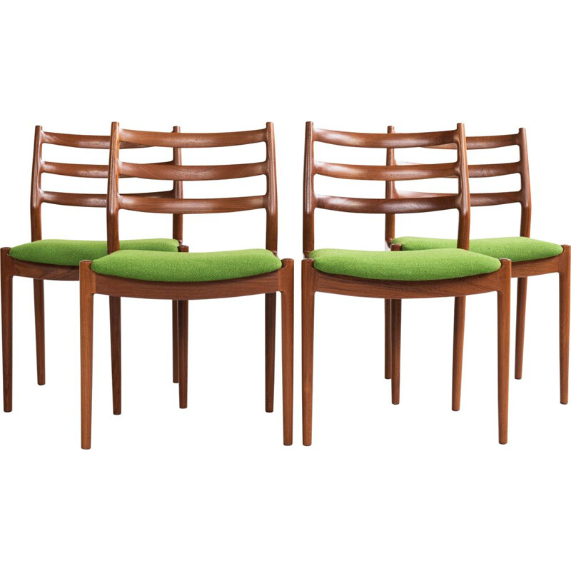 Midcentury set of 4 dining chairs in teak by Arne Vodder for France and Søn 1960s