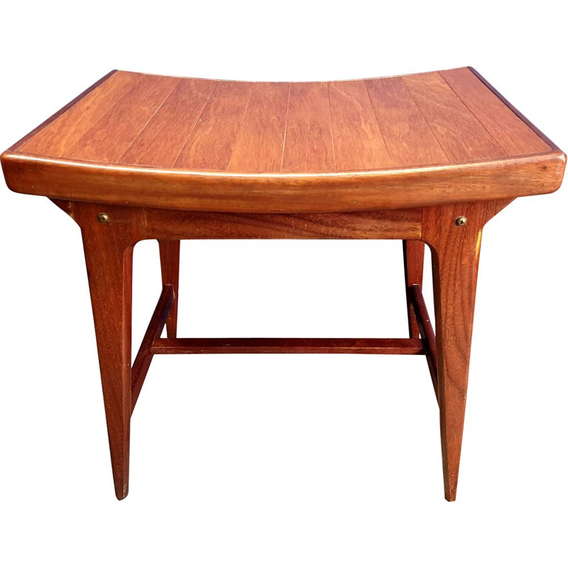 Vintage Teak Dressing Table Stool 1960s