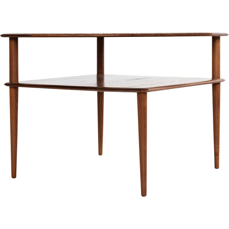 Midcentury Corner Table in Teak by Hvidt & Molgaard for Cado 1960s