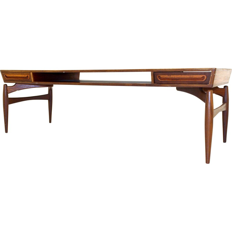 Mesa de centro vintage escandinava de Johannes Andersen Suecia, 1960