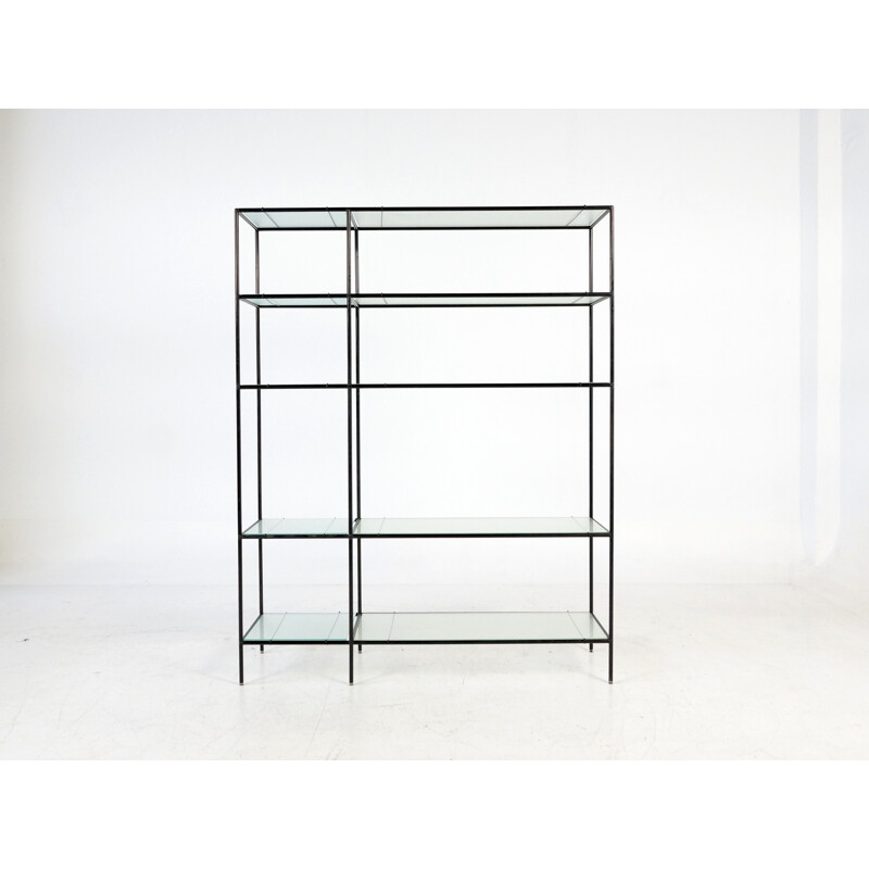 Royal System "Abstracta" shelving system in metal and glass - 1950s