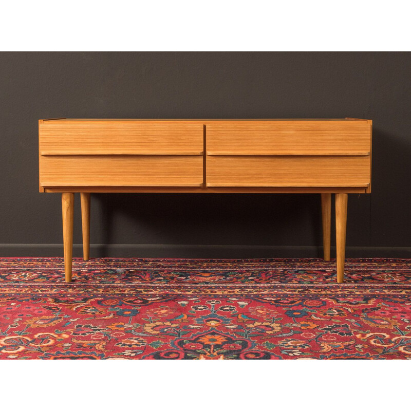 Vintage zebrano veneer chest of drawers 1960