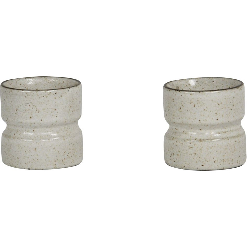 Pair of 1970 ceramic vintage candle holders