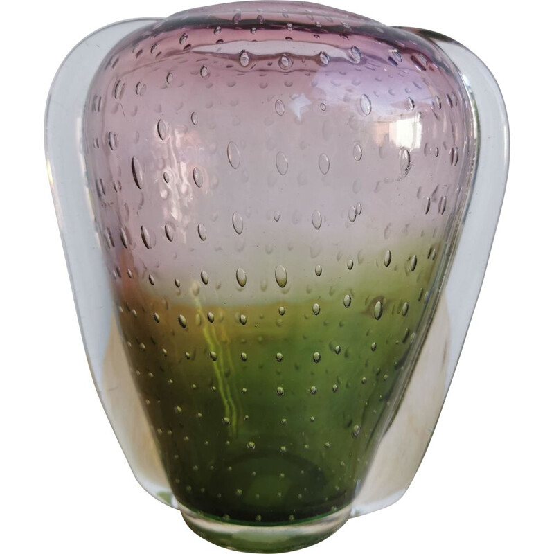 Vintage vase glassware Murano Italian 1970