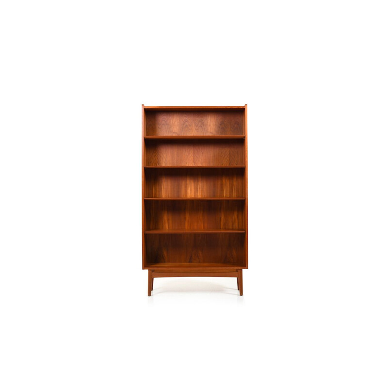 Mid Century Conical Bookshelf  Bookcase in Teak by Johannes Sorth for Nexø Møbelfabrik Bornholm Danish 1960s