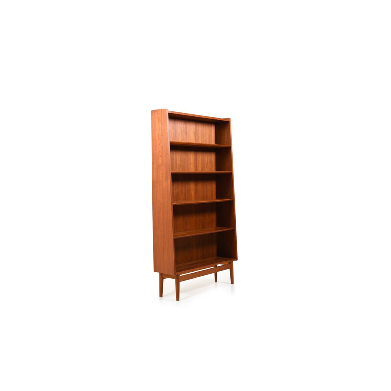Mid Century Conical Bookshelf  Bookcase in Teak by Johannes Sorth Danish 1960