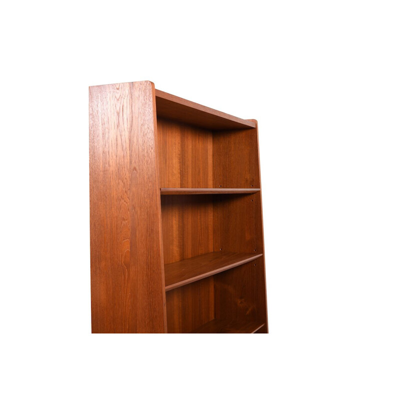 Mid Century Conical Bookshelf  Bookcase in Teak by Johannes Sorth Danish 1960